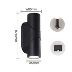 projecteurs led doubles têtes muriers étanches contemporains noirs mat ip65 hydrofuge