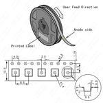 diodes led 1w 3w 5w 10w blanc chaud pur doré lumineuses 3500k 6000k plat
