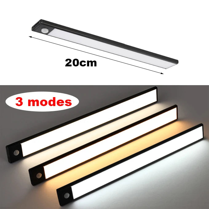 lampe led rechargeable détecteur mouvement aimants couleurs blanc beige noir moderne minimaliste