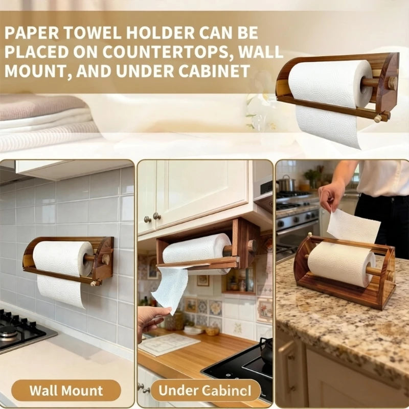 porte rouleau papier toilette bois grain visible rustique champetre fixations murales meuble inclusion vis
