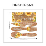 décorations murales rustiques tournesol love my kitchen grateful thankful blessed vinyle autoadhésif