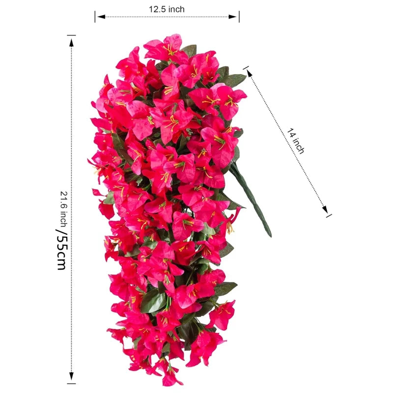 guirlande fleurs artificielles rouge blanche violettes feuilles vertes moderne décoration intérieure mariage anniversaire baby