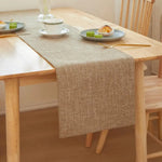 nappe lin texturée gris rouge bleu vert orange moderne décoration intérieure table assiettes thé