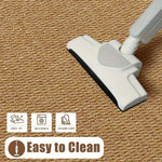tapis moderne anti dérapant durable polyester texture tissée beige clair intérieur salon