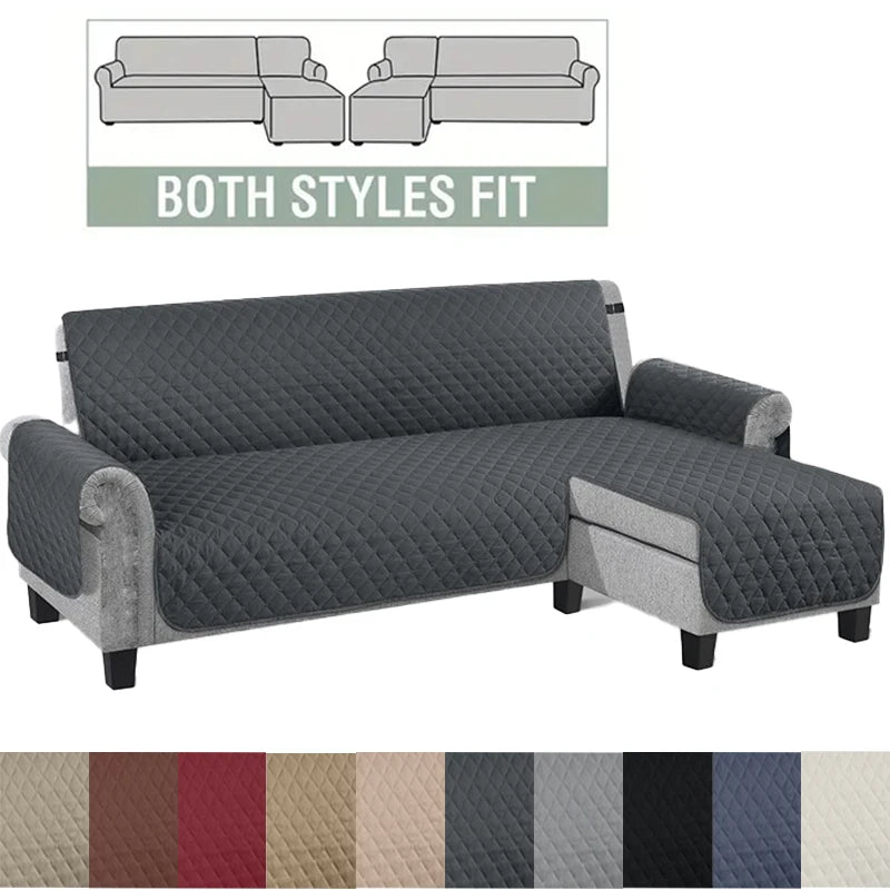 housse canapé polyestère gris diamond check élastiques moderne salon lavable machine