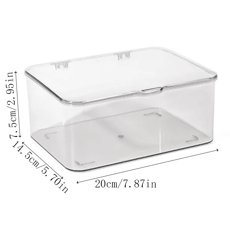 boîtes rangement transparentes modernes anti poussière imperméables papier facial pinceaux maquillage