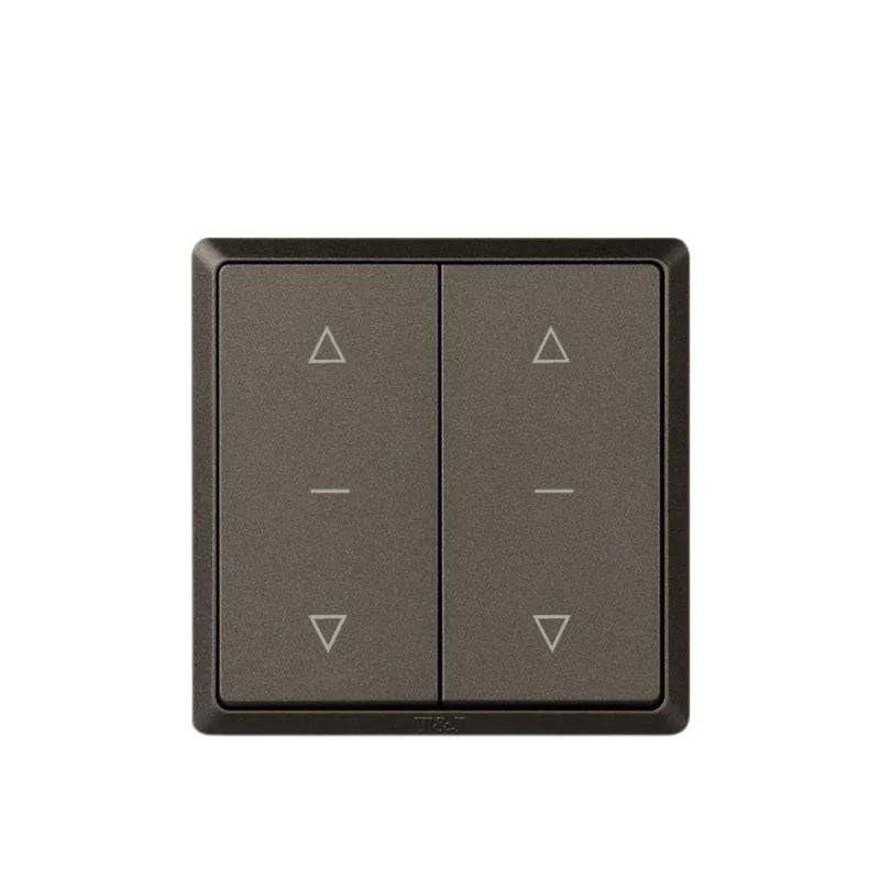 interrupteur rideau blanc gris noir 86mm carré boutons triangles moderne