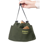 sac rangement toile imperméable multiusage réutilisable décontracté vert olive bleu marine crème