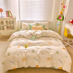 Housse de couette unie jaune pour chambre