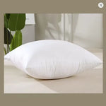 coussins décoratifs carrés blancs texture lisse moderne 40x40cm coton polyester