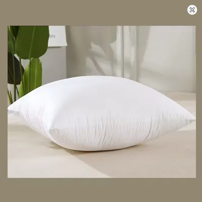 coussins décoratifs carrés blancs texture lisse moderne 40x40cm coton polyester