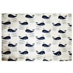 serviettes table tissu coton polyester motif océan poisson sirène marine moderne bleu