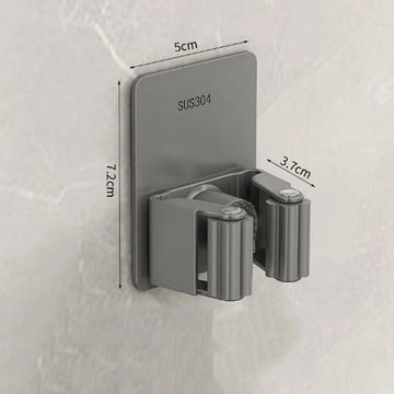 porte balais porte couverts adhésif mur noir gris moderne rangement cuisine salle bain