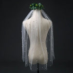 voile mariée blanc classique bord coupé monocouche féminin adulte élégant translucent erotique