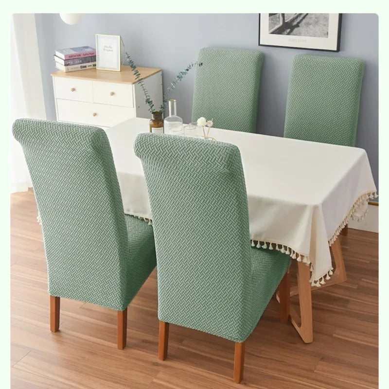 housse chaise moderne tissu géométrique vert clair protection salissures 35 43cm haute qualité