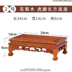 support présentation bois massif socle figurine vase théière décoration chinois traditionnel gravure