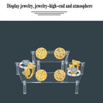 présentation transparente moderne support bijoux transparent sans motif grille tailles