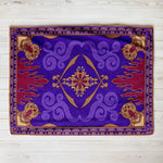 couverture ethnique motif animal floral violet rouge beige traditionnelle peluche polyester carrée