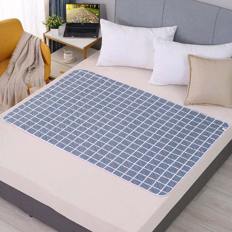 tapis sol imperméable bleu marine blanc gris carreaux modernes minimaliste