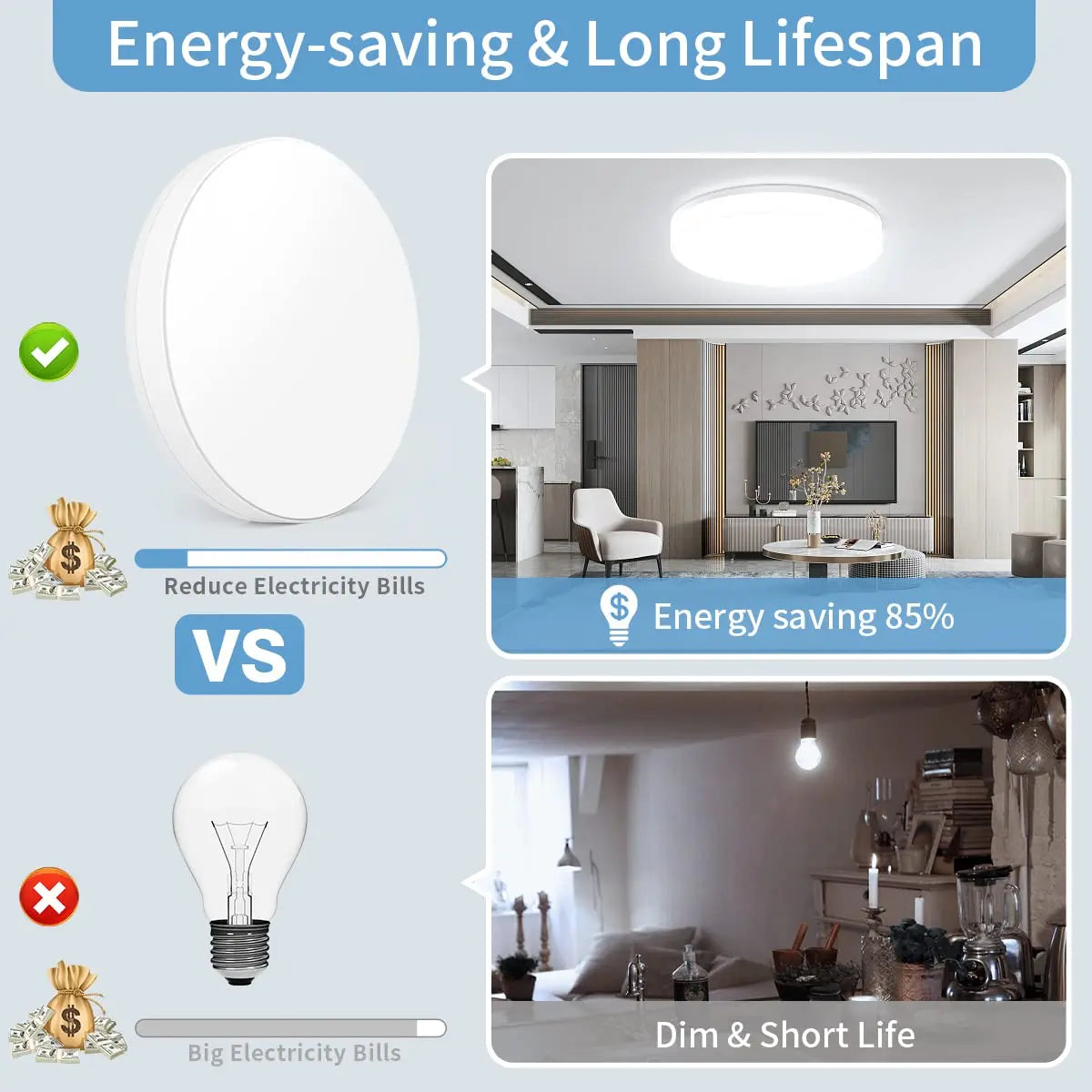 plafonnier led moderne minimaliste blanc rond ultra mince 18w 24w 36w 48w