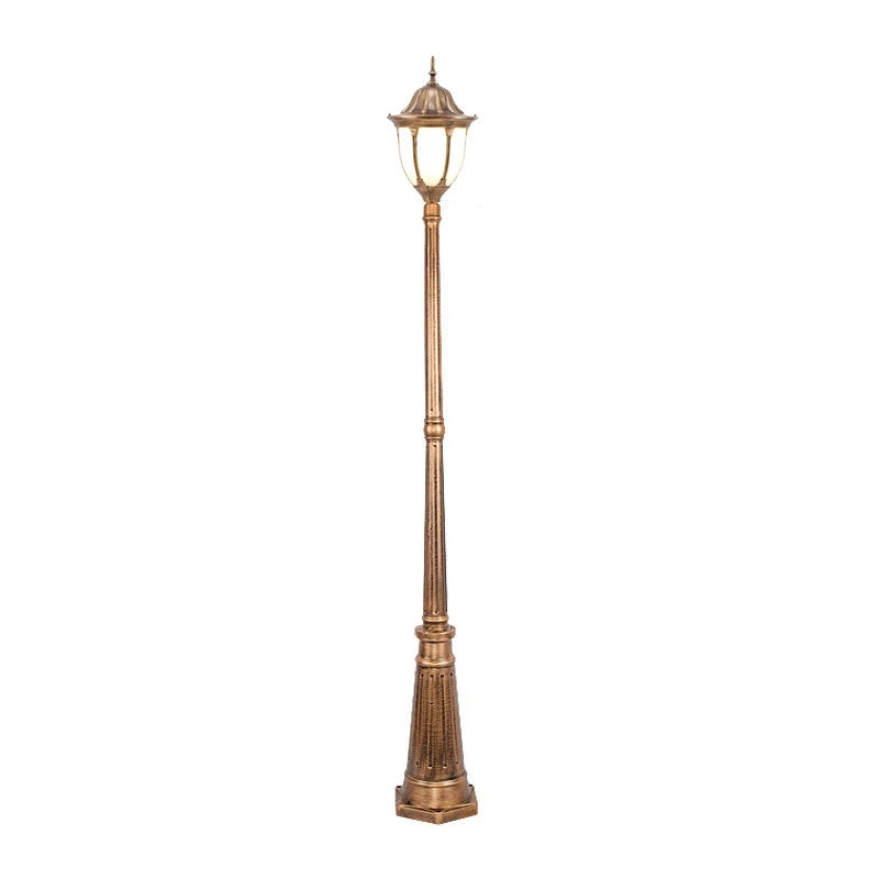 lampe rue or noir classique éclairage public extérieur led ip65 aluminium certifiée