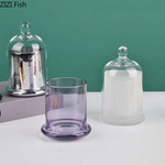 cloches verre moderne argenté violet rose vert transparentes