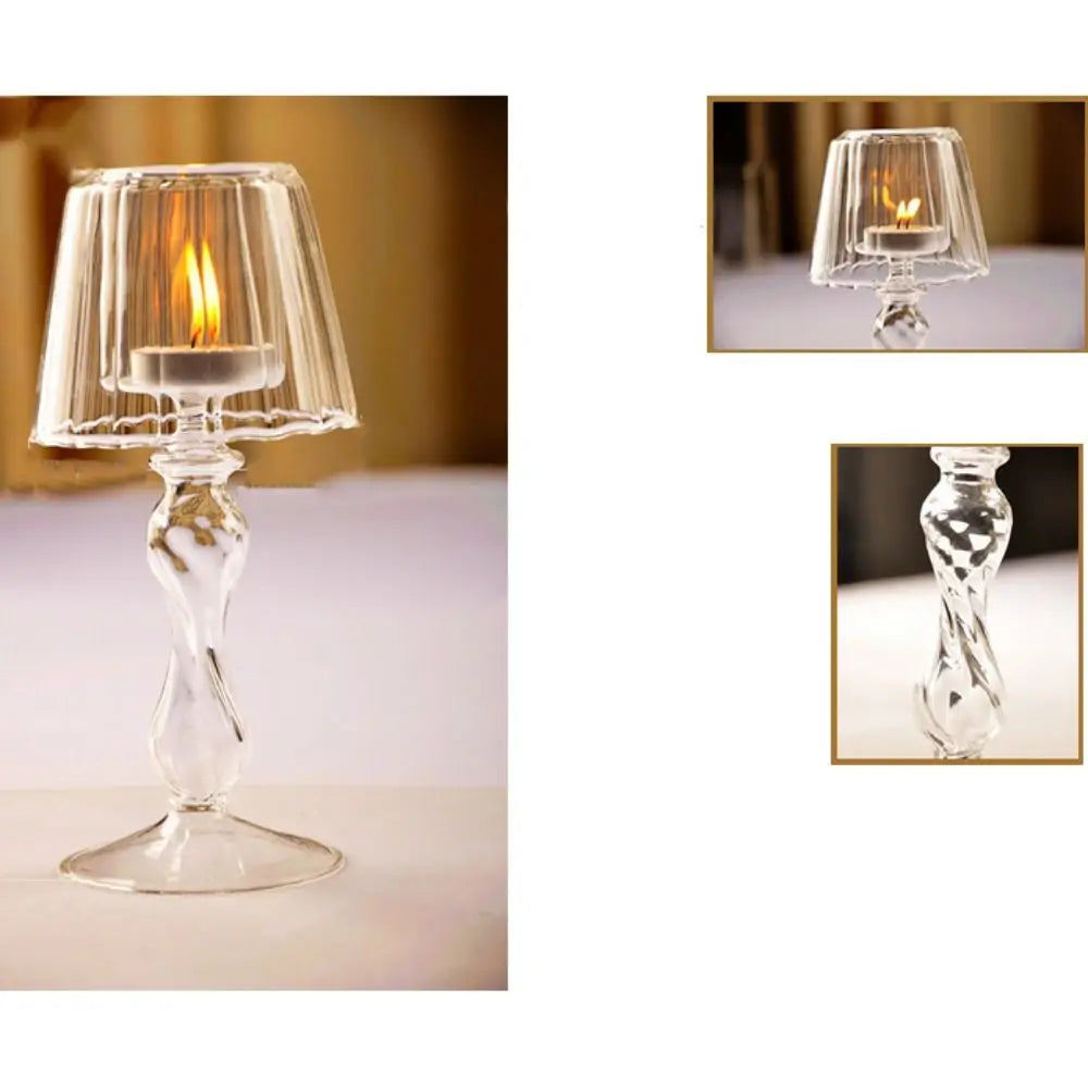 lampe table moderne transparente texture ondulée décoration intérieure contemporain abat jour base fixe