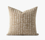 housse coussin géométrique moderne beige marron morroco polyester carré décoration maison canapé chaise voiture