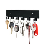 porte clés mural moderne noir plusieurs crochets fixations vissées accroche clés porte monnaie télécommandes