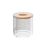 boîte mouchoirs moderne plastique transparent texture bois papier toilette élégant rangement salon