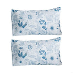 parure lit drap housse taies d'oreiller motif fleurs moderne élégant