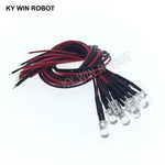 diodes led transparentes opalescentes standard couleurs clignotantes fil noir rouge 12v arduino diy
