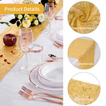 Chemin de table pailleté champagne pour anniversaire