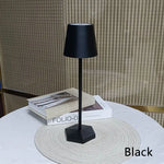 lampe table led rechargeable sans fil veilleuse tactile moderne noir bleu clair doré marron
