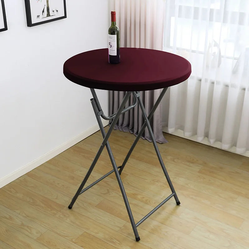 nappe table ronde extensible spandex imperméable banquet mariage fête décoration intérieure extérieure