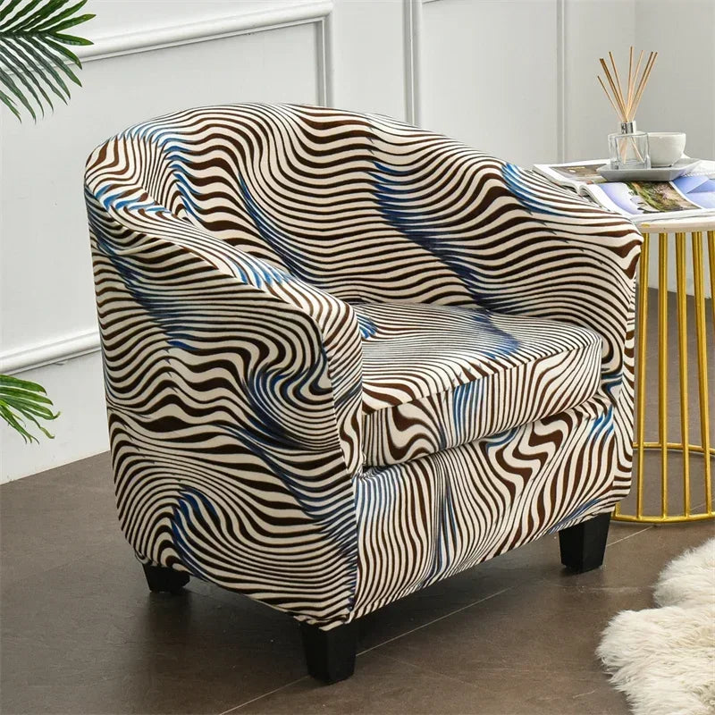 housse fauteuil club velours extensible canapé place salon coussin
