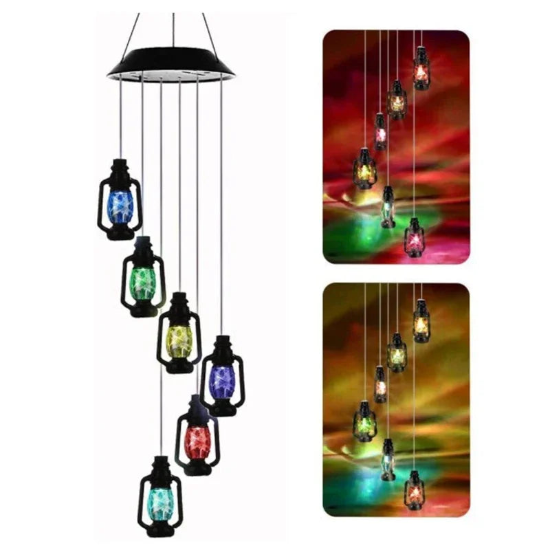 lanterne solaire transparente vintage abs rechargeable soleil couleur noir bleu verte orange rose rouge