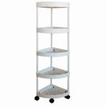 étagère roulettes moderne noire blanc multi niveaux réutilisable