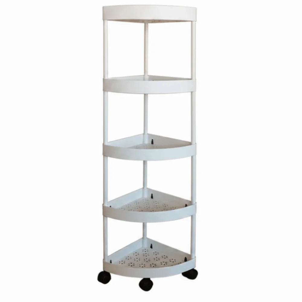 étagère roulettes moderne noire blanc multi niveaux réutilisable