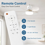 ventilateur lumière led 30w télécommande blanc moderne minimaliste contemporain fonctionnel
