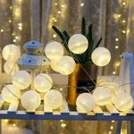 guirlande lumineuse 20 led rose beige vert jaune blanc texture coton moderne extérieur intérieur