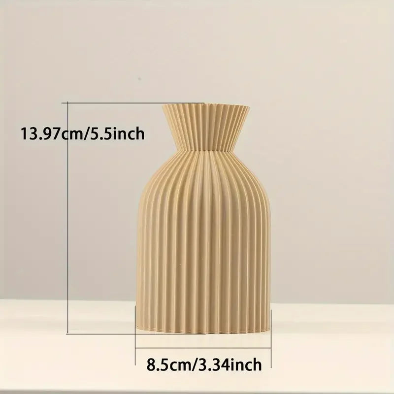 vases noirs beiges rayures modernes fleurs séchées intérieur table salon decoration xs