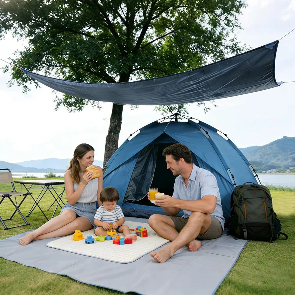 tapis camping sol pratique résistant vert olive polyester imperméable uni