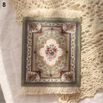 serviettes table servantes motifs géométriques floraux tissu épais rouge vert bleu beige traditionnel