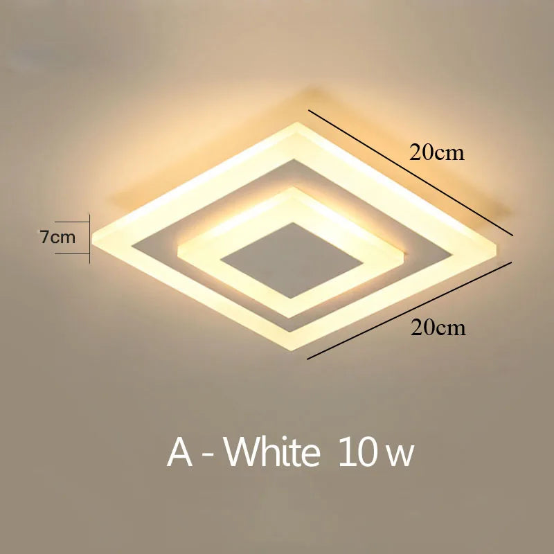 plafonnier led moderne carré blanc noir éclairage quotidien contemporain fixations invisibles multiples ledsflux élevé