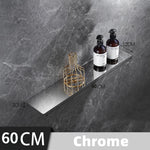 étagère murale moderne acier inoxydable chrome noir 80cm 70cm 60cm