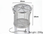 sacs assaisonnement acier inoxydable filtre cylindrique maille fine argenté moderne cuisine stockageversiblechains métalliques