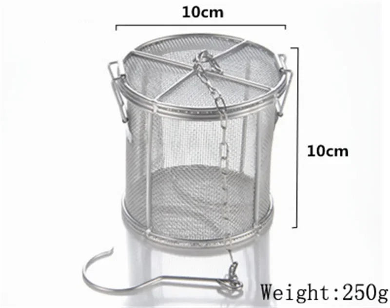 sacs assaisonnement acier inoxydable filtre cylindrique maille fine argenté moderne cuisine stockageversiblechains métalliques