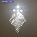 lustre moderne élégant cristaux transparents métal doré 20 lumières chrome