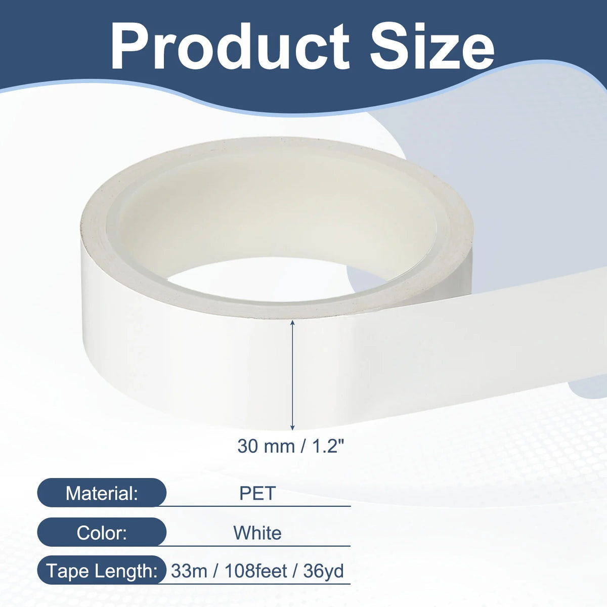 ruban adhésif blanc 30mm 33m anti lumière pratique auto collant eléctrique
